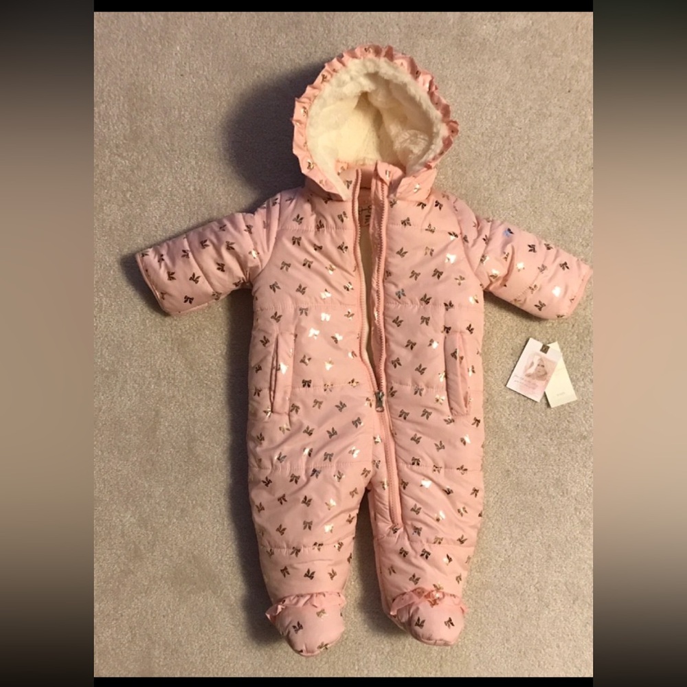 Jessica Simpson Pink Star Pattern Footie